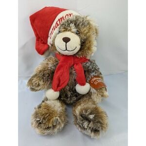 Dan Dee Cinnamon Scented Bear Plush 16 Inch Santa Cap Stuffed Animal Toy